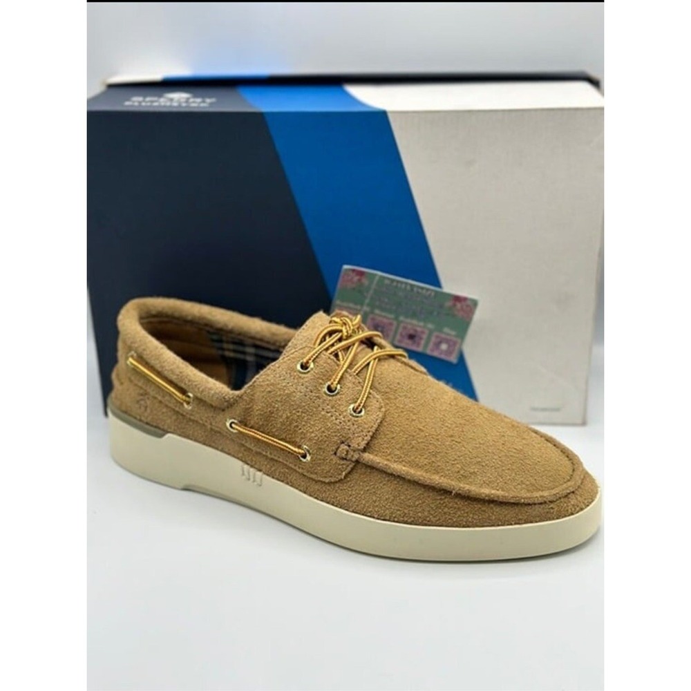 Sperry x Brooks Brothers A/O Cup 3-Eye - Premium Beige Suede Boat Shoes Size 11